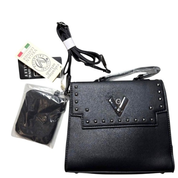 Valentino Orlandi Black Studded Satchel